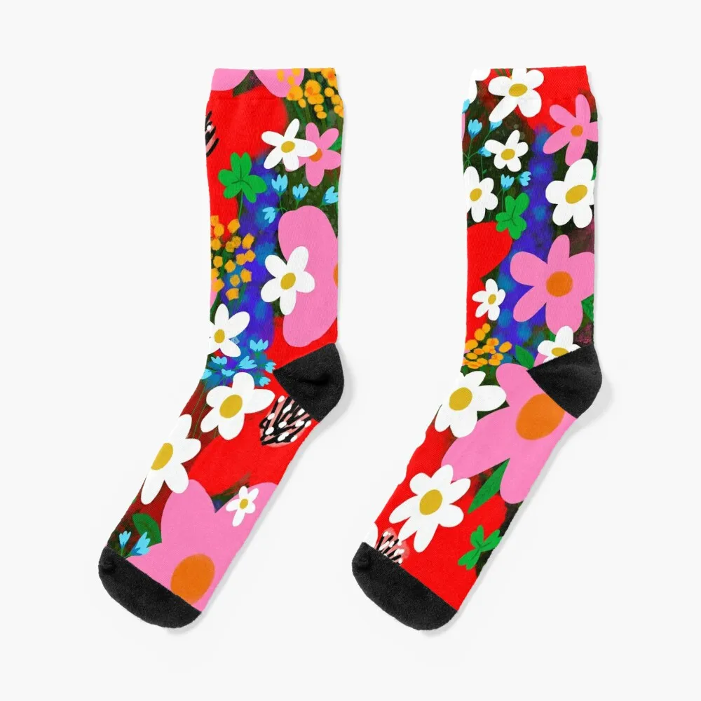 Flower Power! Socks Toe sports ankle Novelties Socks Woman Men's