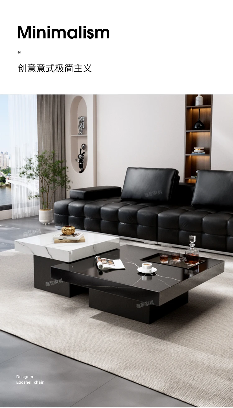 Aesthetic Minimalist Coffee Table Center Computer Dinner Service Coffee Table Sweet Drawers Nordic Glass Couchtisch Furniture