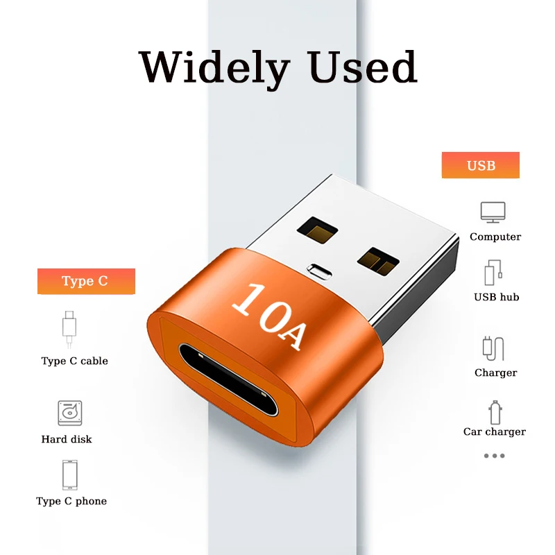 USB 3.0 To Type C Adapter 10A OTG TypeC Female to USB Male Converter Fast Charging Data Transfer Macbook Xiaomi Samsung usb to type c adapter otg adapter type c adapter