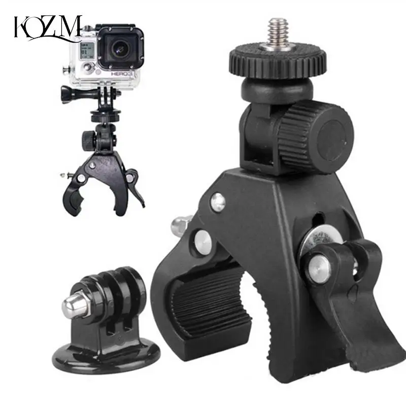 Camera Tripod Mount+Adapter Handlebar Clamp Roll Bar For Gopro Hero 1 2