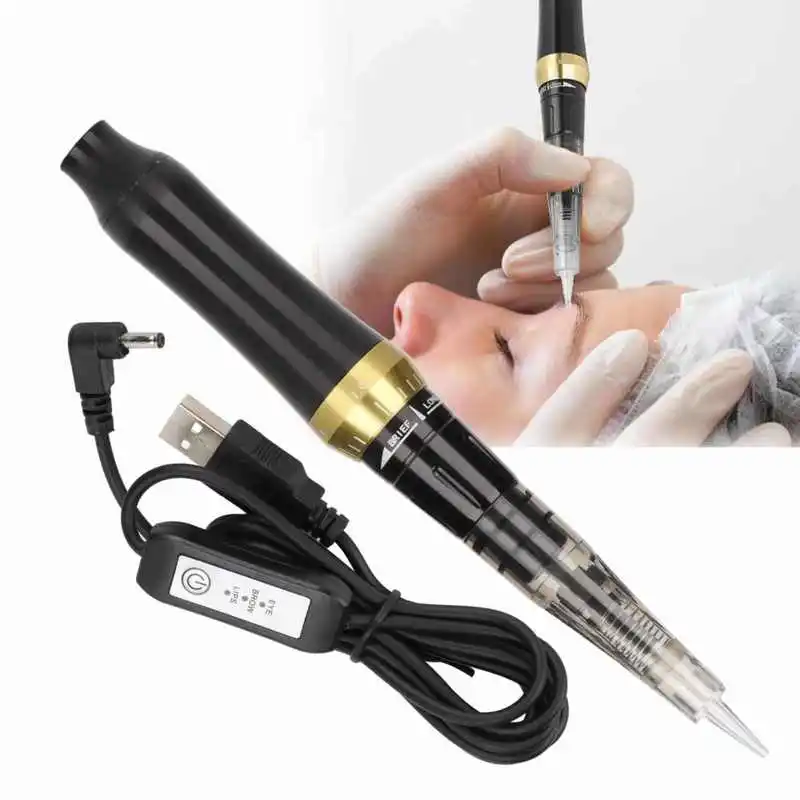 

Semi Permanent Tattoo Pen Eyebrow Lip Eyeliner Microblading Makeup Machine Body Art Tattoo Pen Machine With 2pcs 1P Needles