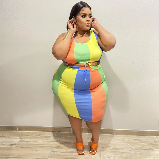 Plus Size Women Clothing Two Piece Set Sexy | Womens Plus Size 2 Piece  Outfits - Plus - Aliexpress
