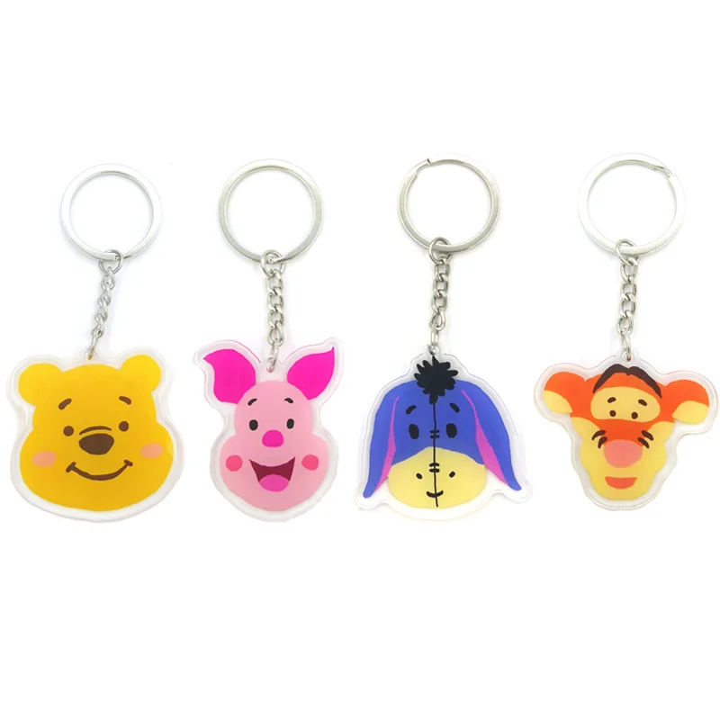 

Winnie The Pooh Bear Lovely key chain animal key chain women's bag pendant acrylic key chain Charm Key Chain Jewelry Gift