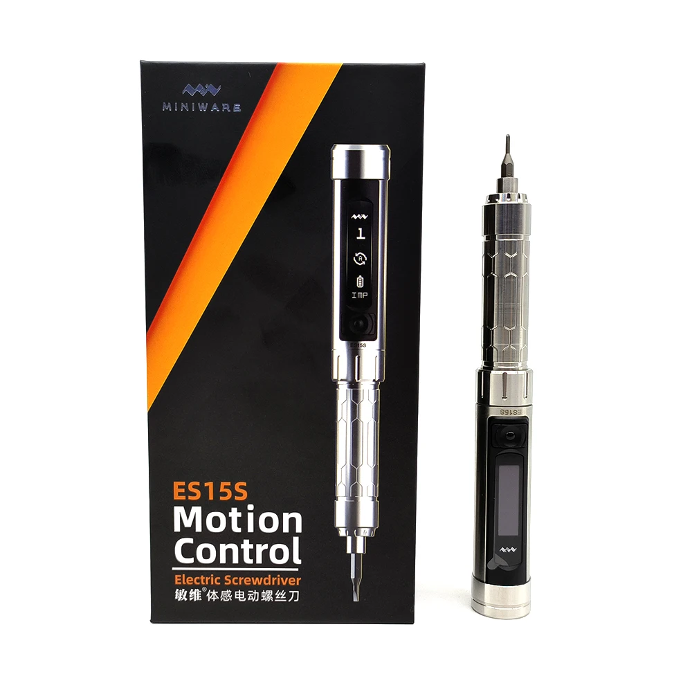 ES15S USB Chargeable Cordless Screwdriver intelligent Motion Control Electric Screwdriver 24pcs 4mm Bit Set LED lights