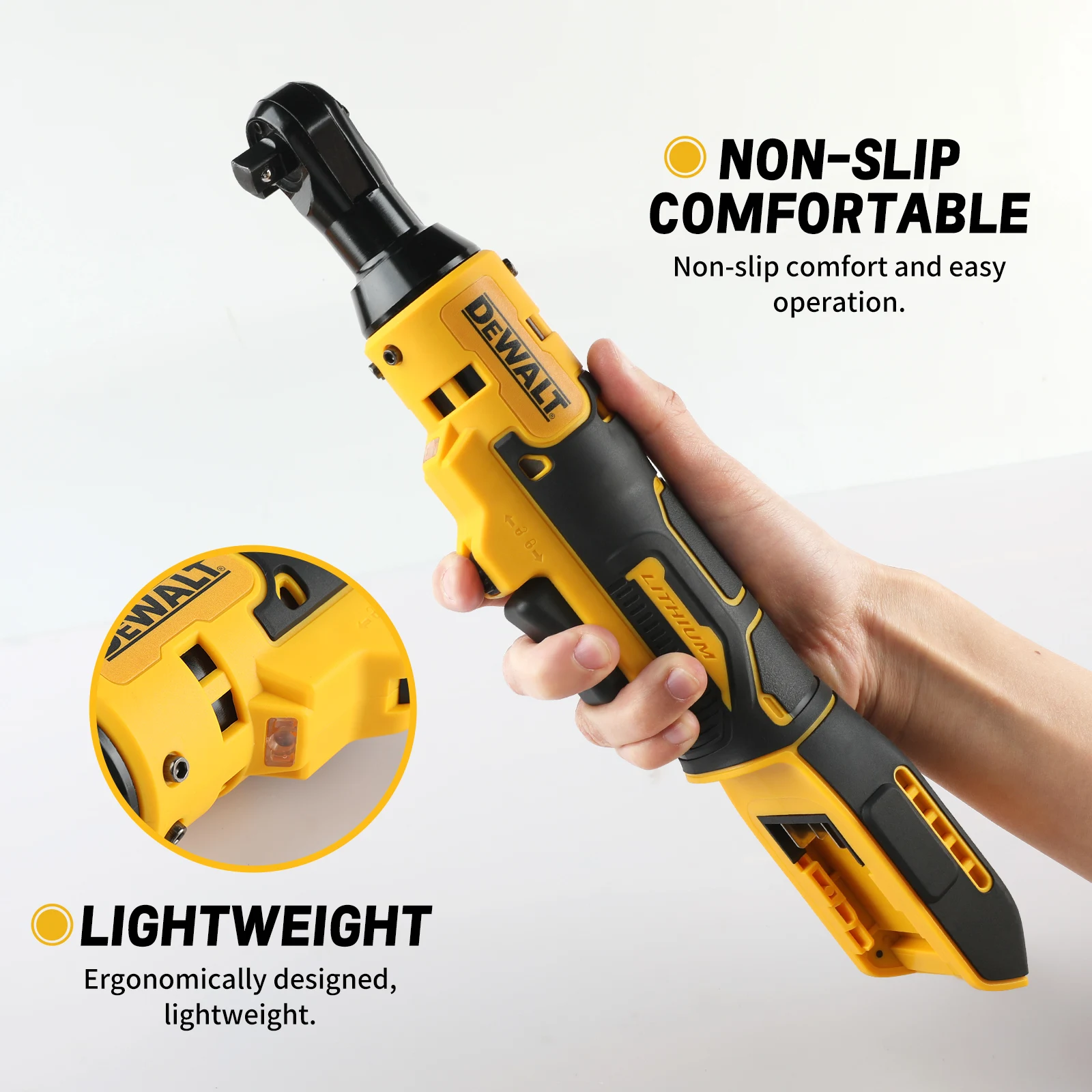 DEWALT DCF512 1/2인치 래칫 직각 무선 렌치 가변 속도 브러시리스 파워 렌치 LED 조명 배터리 전동 공구
