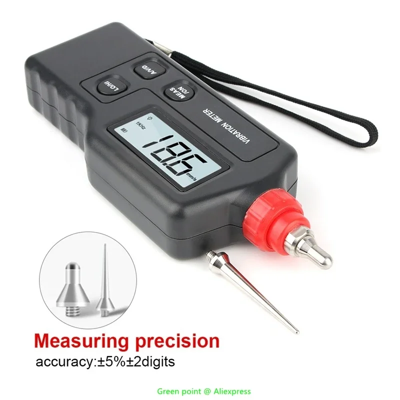 5PCS Digital Vibration Meter WT63A Sensitive Precise Handheld Vibrator LCD Backlight Equipped With AC Signal Output Interface 6