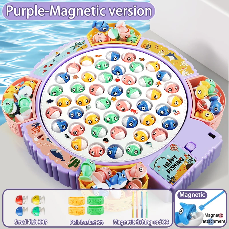 Musical Rotating Fishing Game Plate - Engaging Hand-Eye Coordination Toy