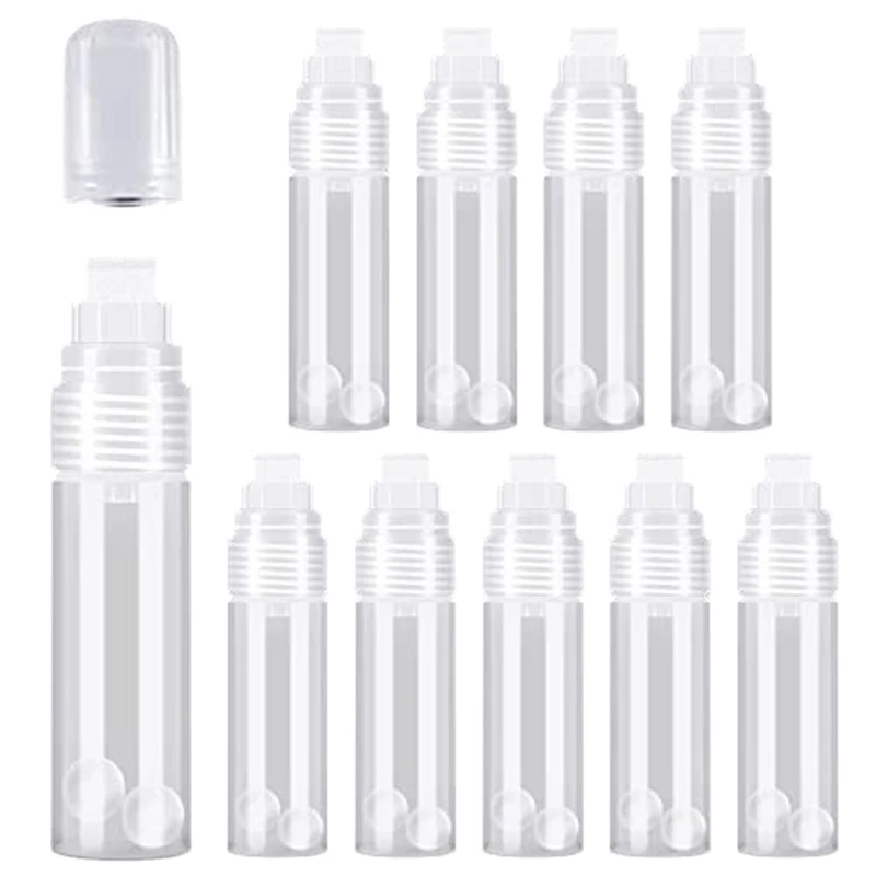 

10 Pack Refillable Acrylic Paint Markers Empty Acrylic Markers Clear 15Mm For Rock Painting Wood