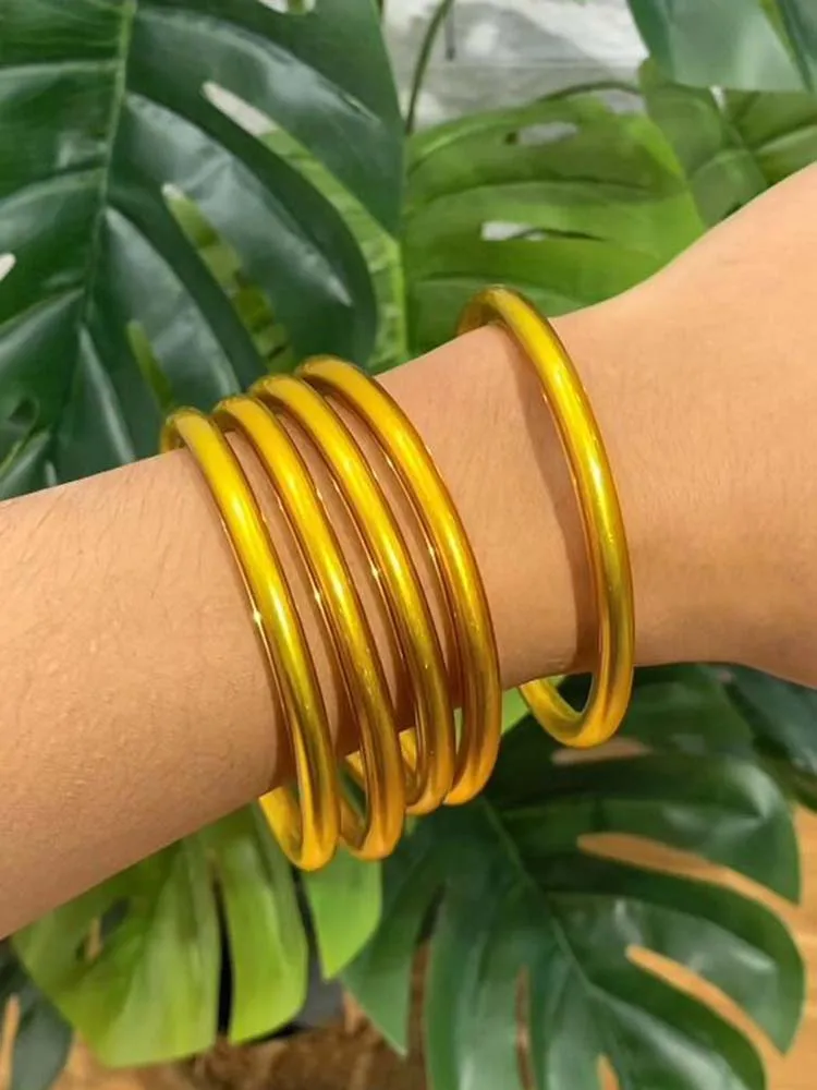 Bangle Bracelet Buddhist Temple Rush Bracelet For Women Men Shiny Multicolor Silicone Tube Bracelets & Bangles Female Jewelry Gifts