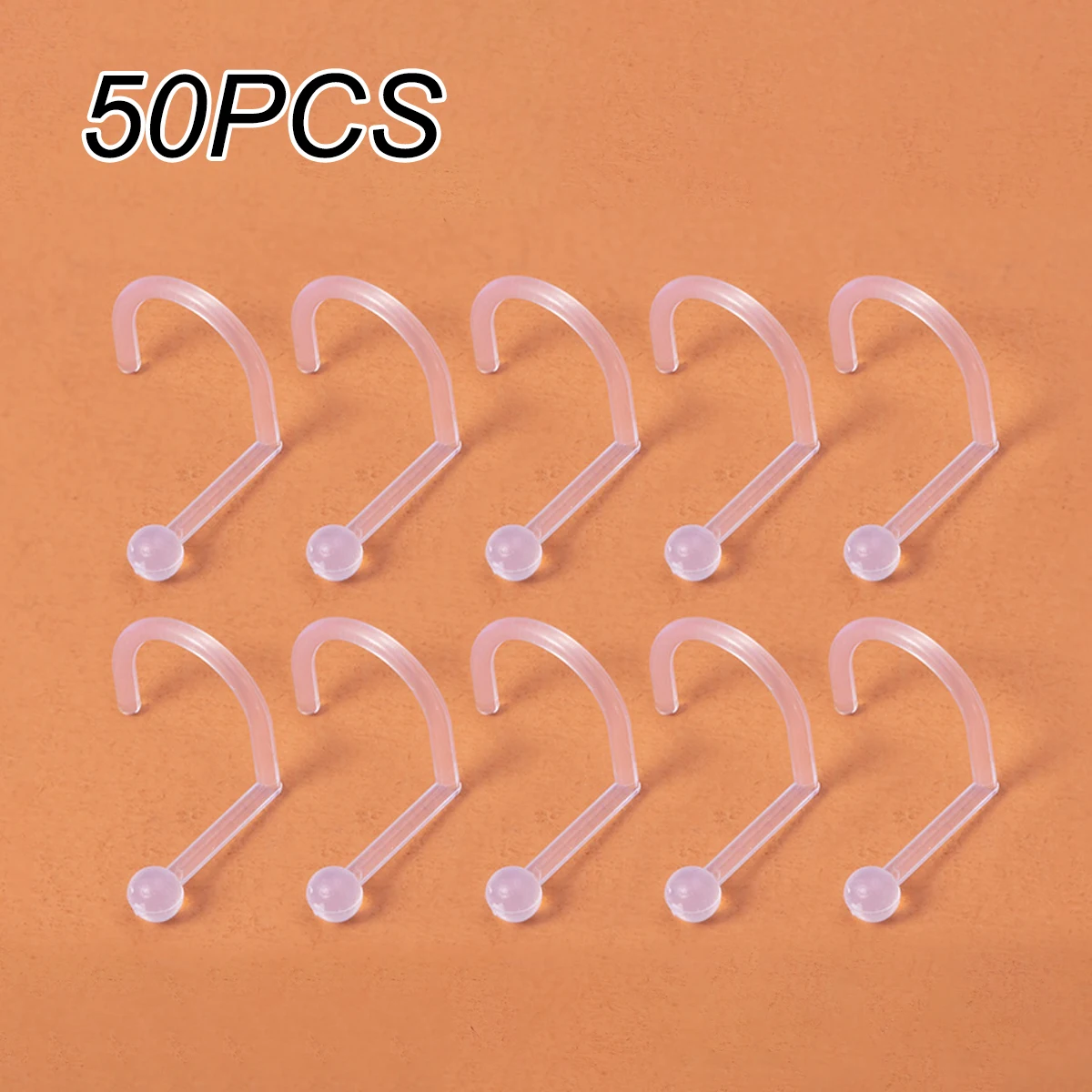 Retainer Piercing Nariz Screw Bioflex Transparente Bola