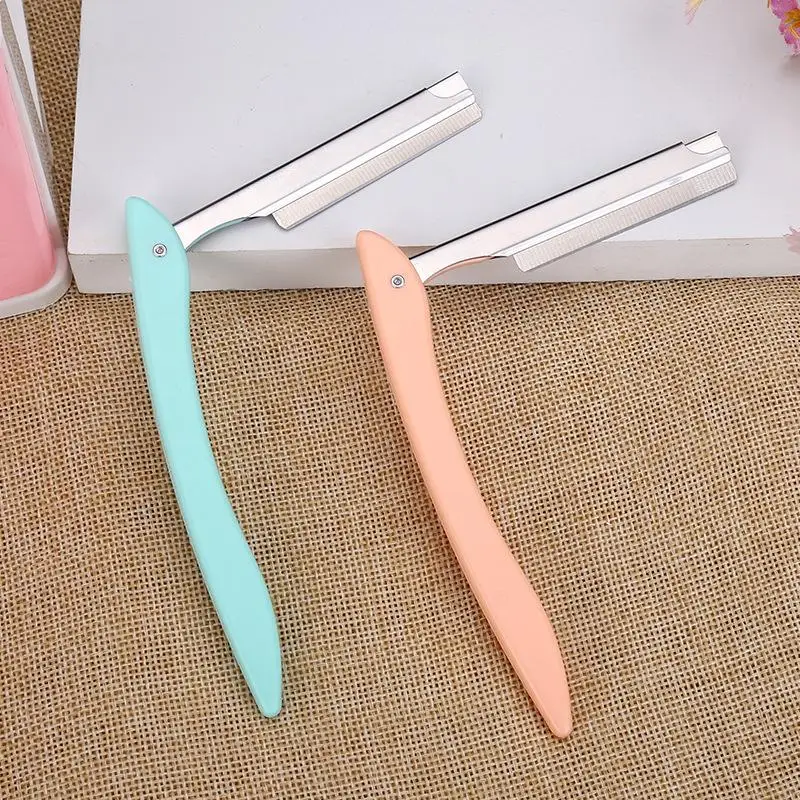 Portable Eyebrow Trimmer 10 Razors Eye Brow Shaper Shaver Face Razor Blade Facial Hair Remover Makeup Tools For Women eyebrow trimmer set,eyebrow trimmer,eyebrow razor set,eyebrow razor,eyebrow trimmer blade