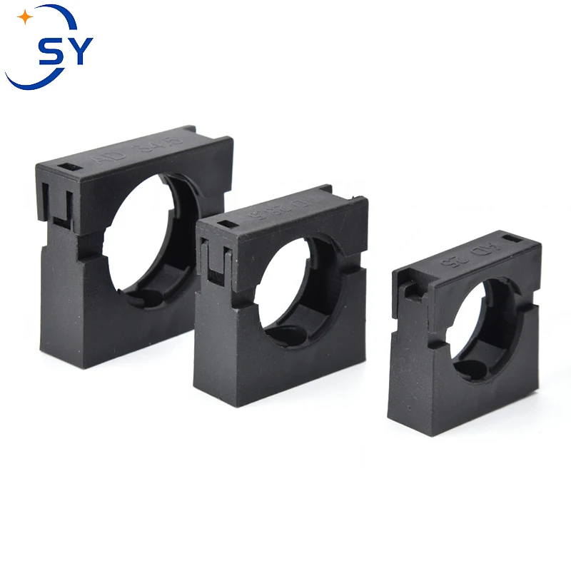 Corrugated Tube Holder AD21.2 Plastic Mounting Bracket Pipe Clamp Clips With Double Struts 5pcs