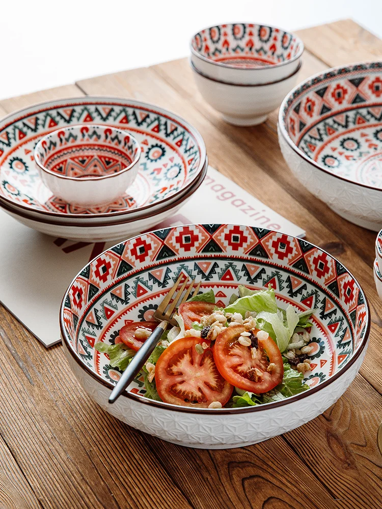 

European bowls and bohemian dishes soup bowls and rice bowls family breakfast noodles baking bowls and dishes catering dishes
