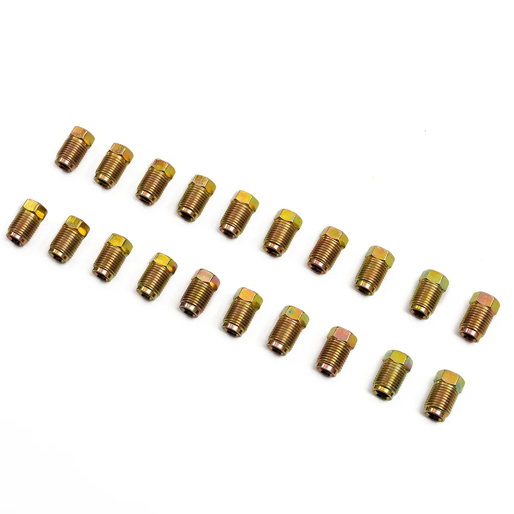 Brake Pipe Hose Brake Line Connector Brake Connecting Insert Brake Line Lock Kit 20x Brake Line Fittings Nuts