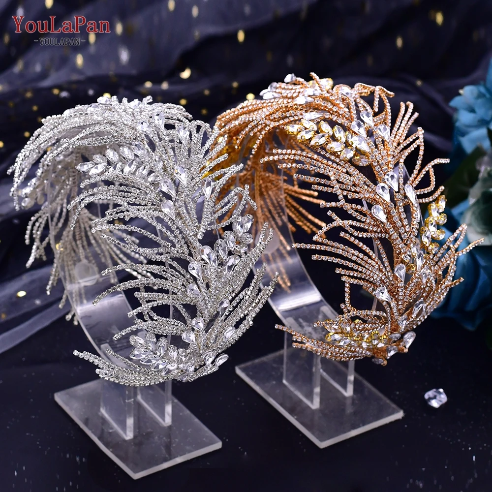 YouLaPanHP490LuxuryBridalTiaraRhinestoneHeadbandPageantDiadem