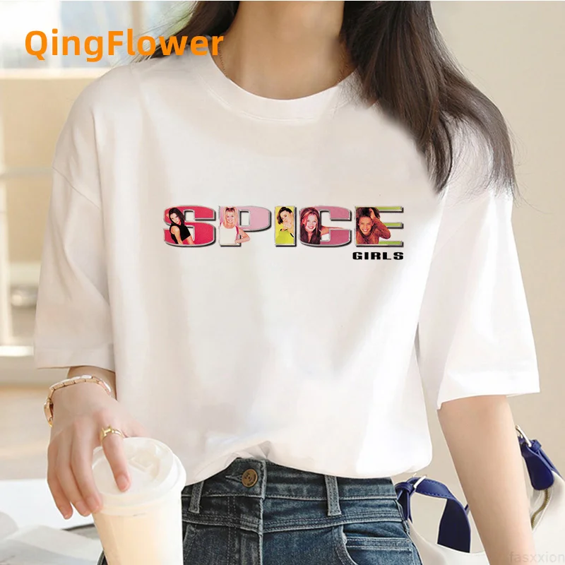 Spice Girls Clothes Summer Top Donna Giapponese Manga Y2K Tshirt T Shirt Y2K