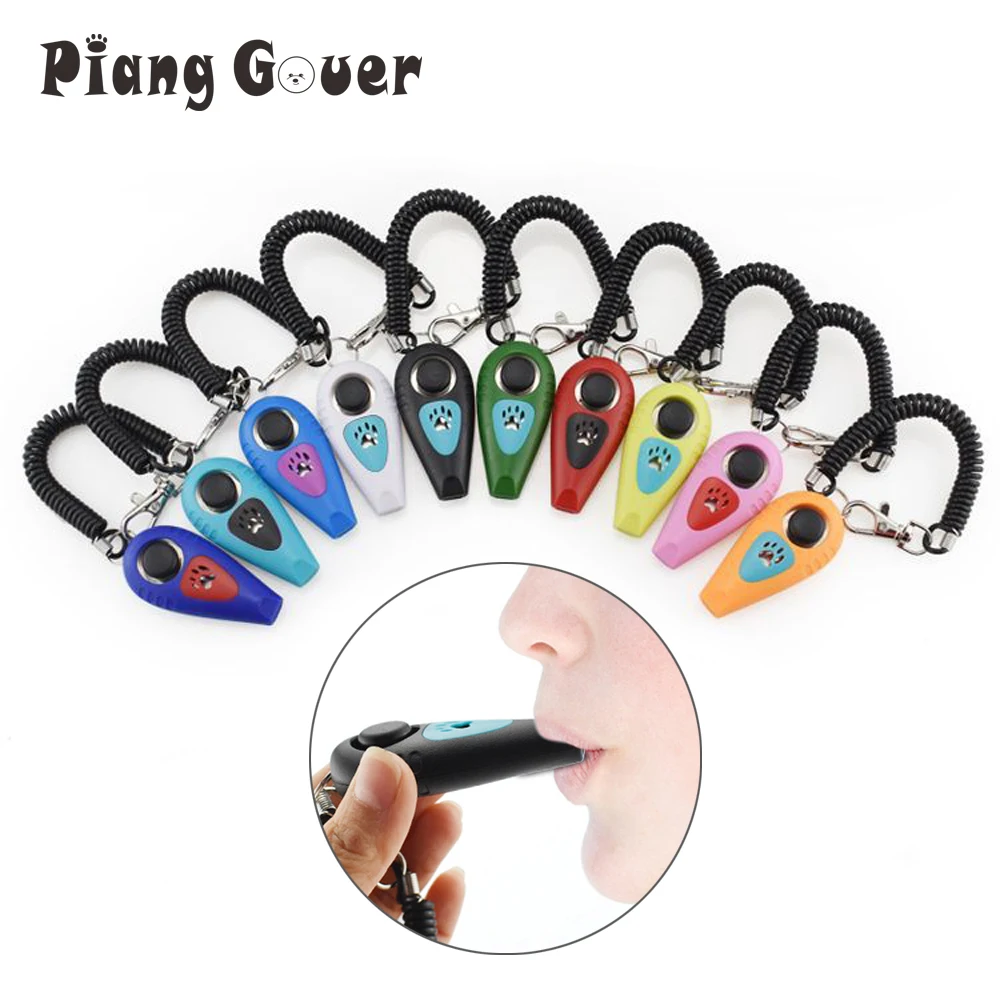 Pet Dog Whistle Clicker Cat Keychain Sound Pet Training Clickers Supplies 3pcs