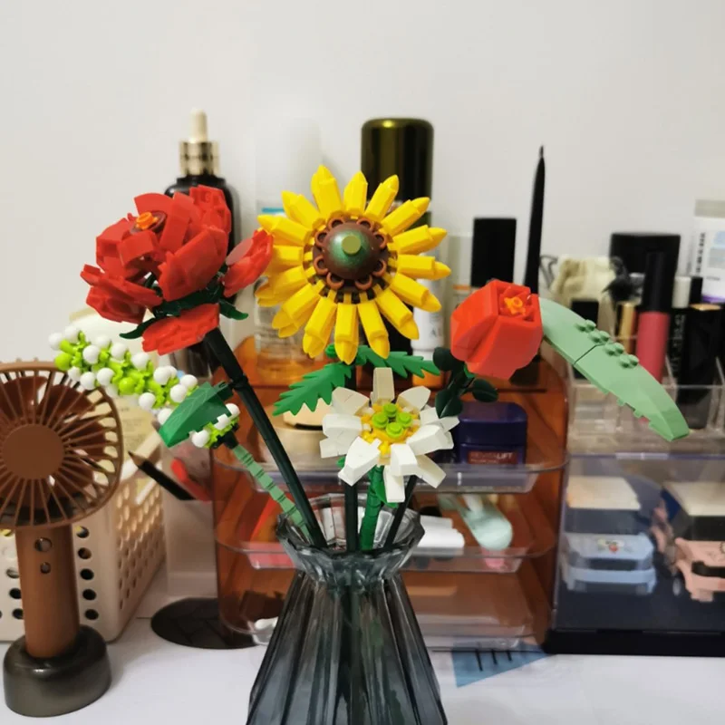Loz Building Block Eternal Flowers Set  Rose SunFlower - with LED Lig –  KawaiiGiftLand