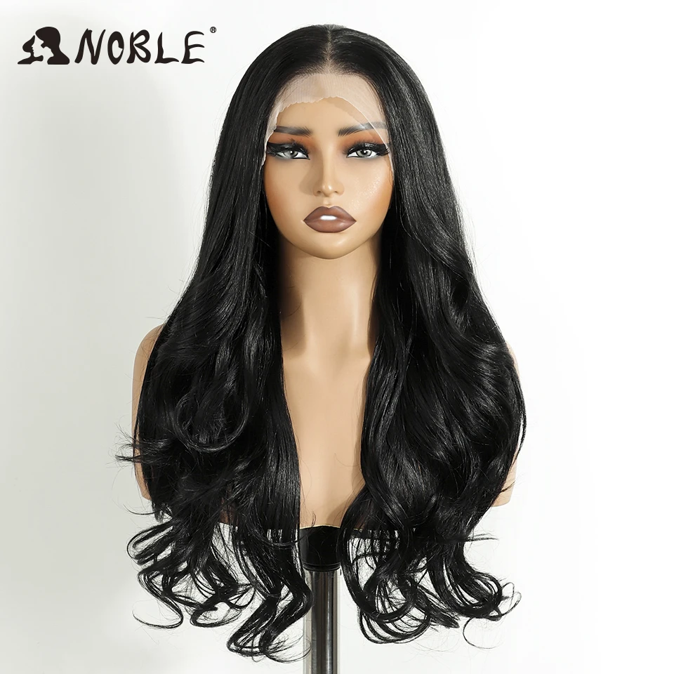 Noble HD Transparent 13X4 Lace Body Wave Natura Blonde Highlight Wigs 24 Inch Baby Hair Lace Frontal Wig Wave Lace Wig For Women