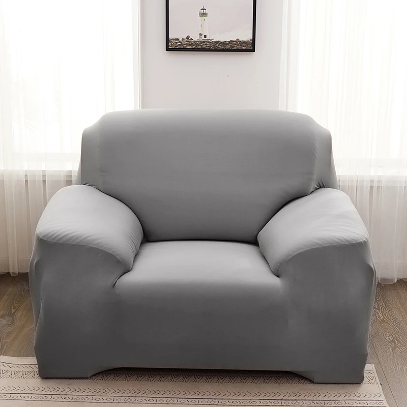 Imitation milk silk solid colour sofa cover high elasticity four seasons universal fabric soft breathable pet stain resistant 3