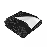 Hmong Symbol Pattern Design Throw Blanket Quilt warm winter Dorm Room Essentials Hairys for babies Blankets 2