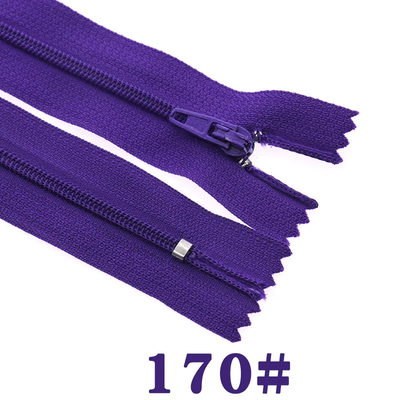 Variety Pack of Nylon Coil Zippers – 10-Piece Set, Assorted Sizes and Colors for Tailoring and Crafting