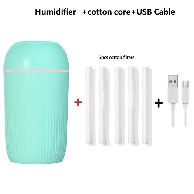 USB Silent Air Humidifier Gentle Night Light Aroma Diffuser Continuous/Intermittent Spray Can Work For Home Car Fragrance