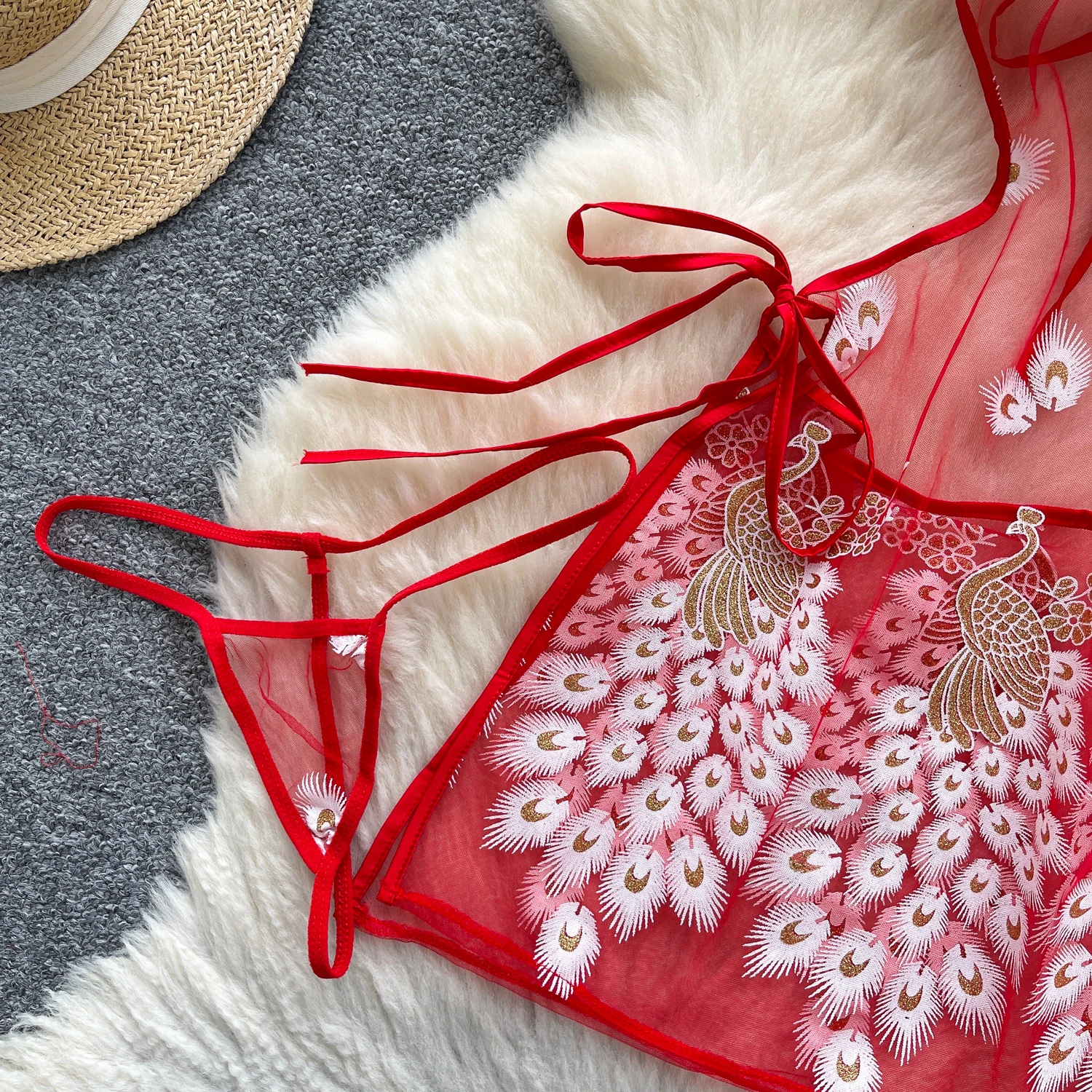 SINGREINY Nightwear Dress - Embroidery Pattern