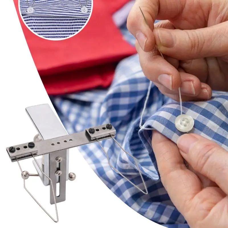 Button Assist Tool Adjustable Helper Tool Button Assist Tool Manual Clamp Fast Sewing Machine Accessories Button Threader For 3