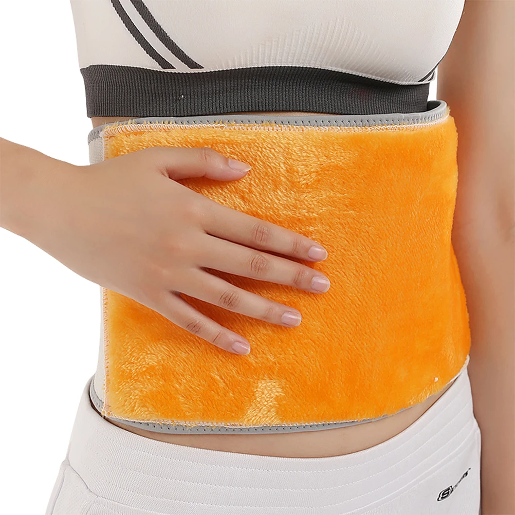 Winter Thicken Plush Waist belt Thermal Warmer Lumbar Support Belt Abdominal Protector Body Wrap Band Back Brace Kidney Binder 2