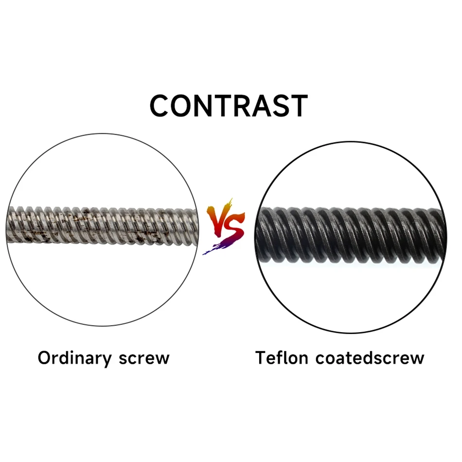 Torlipy Ptfe Revestiu o Comprimento 367 mm 400 mm do Passo da Ligação da Linha mm do Parafuso de Ligação mm com a Impressora da Porca de Pom 3d Parte o Preto do Leadscrew - Imagem 2