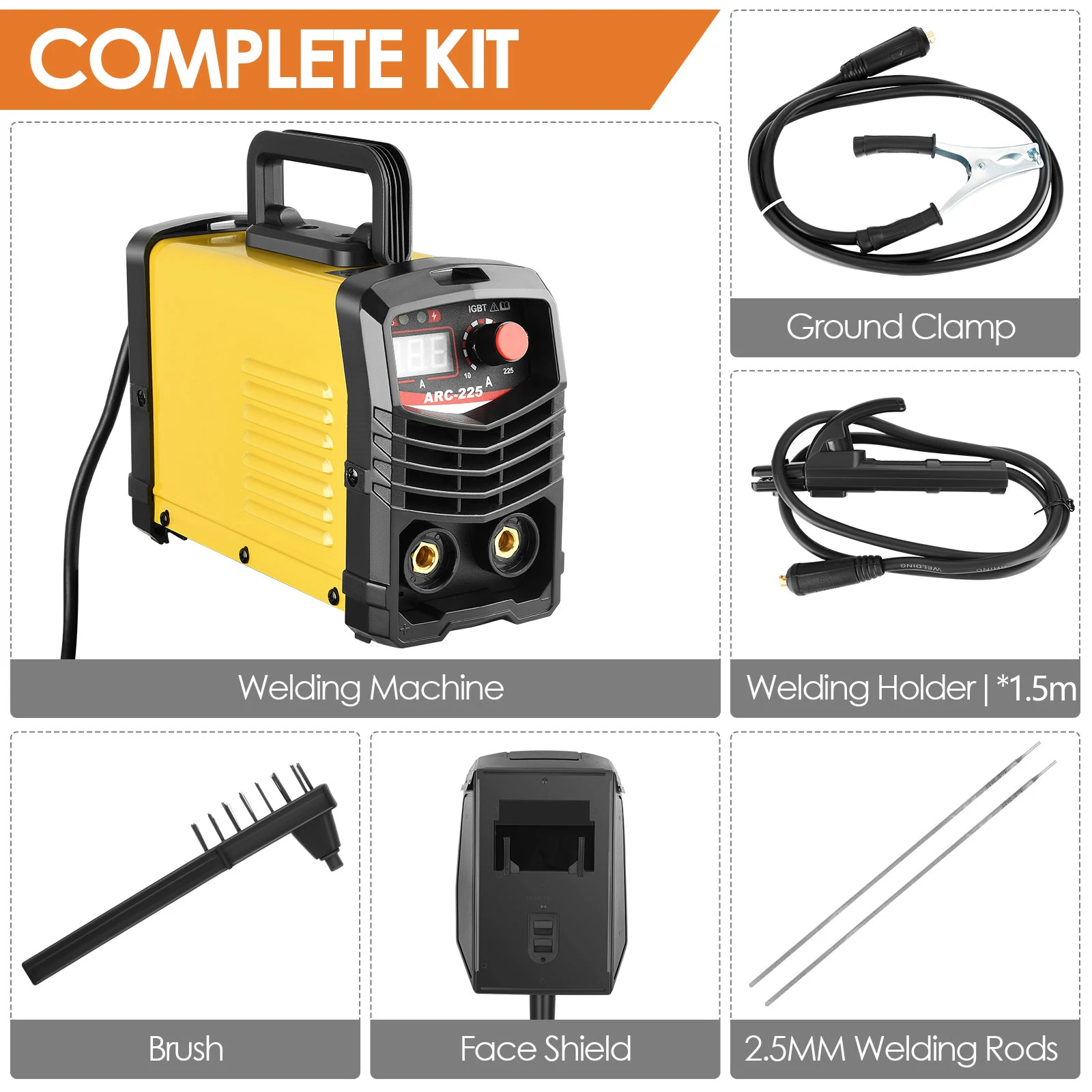 ARC Welding Machine 120A AC/DC Intelligent IGBT Inverter Welder Digital Control Welding Alloy Metal 2.5-3.2mm Covered Electrode 6