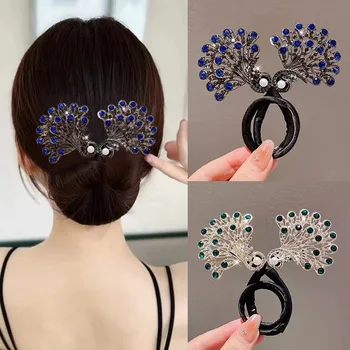 Clip per capelli di pavone, nessun danno, strumento updo per le donne, styling rapido e facile per panini di lusso
