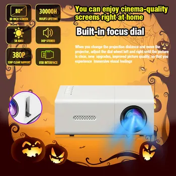 Halloween Mini Led Projector HD Hdmi Usb Audio Home Theater Media Player Beamer Christmas Gift Outdoor Travel Portable Projector 2