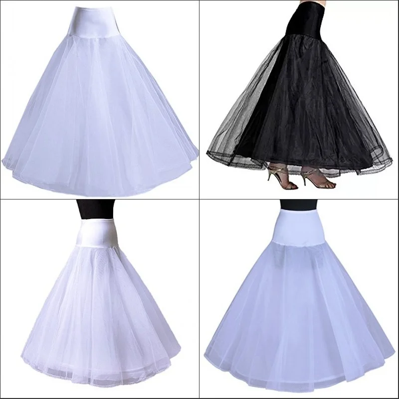 New 1 Hoop Bridal Petticoat Underskirt for A Line Wedding Dress Underskirt Petticoats Slips