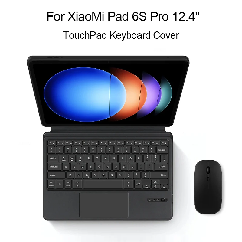 ワイヤレスタッチパッドキーボード,xiaomiパッド用スタンドカバー,6s 