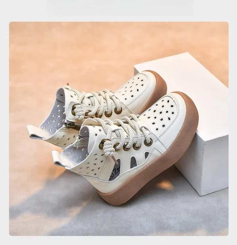 Girls Breathable Ankle Boots Summer Non Slip Kids Shoes