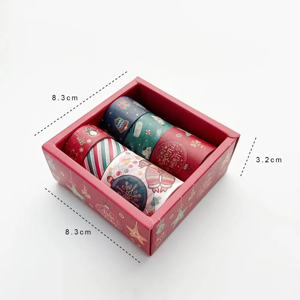 스크랩북 스티커 사무용품, DIY 스크랩북 마스킹 테이프, 장식 접착 테이프, 크리스마스 테이프 세트