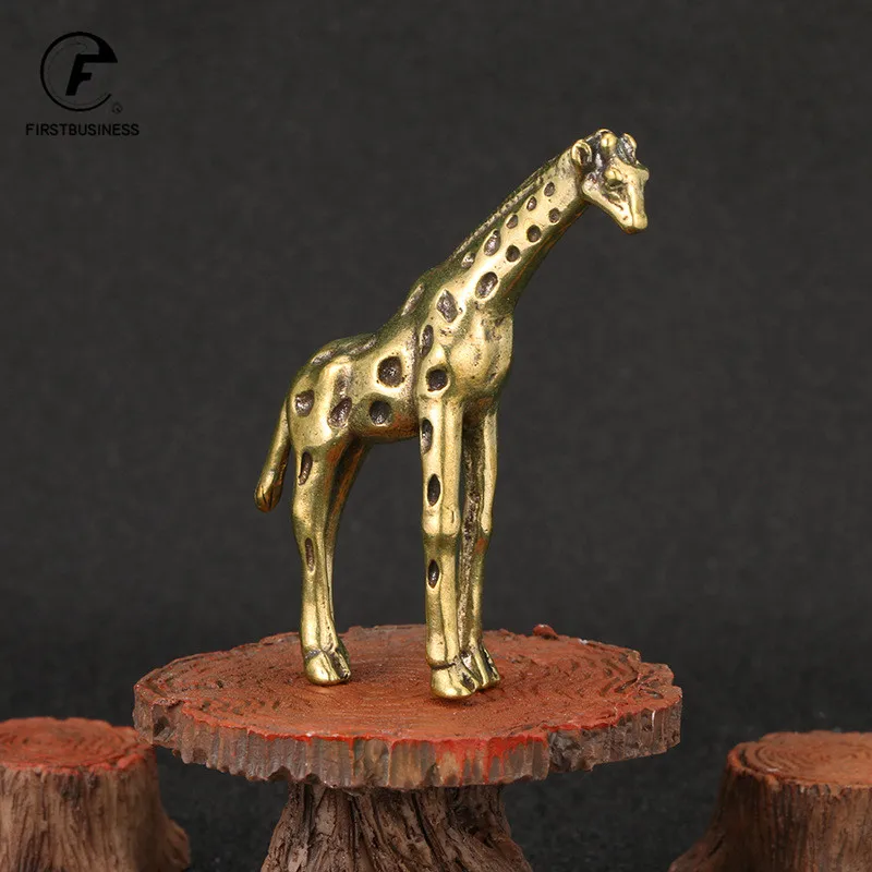 Solid Brass Giraffe Small Statue Desktop Ornament Vintage Animal Figurines Miniatures Decorations Crafts Home Decors Accessories Solid Brass Giraffe Small Statue Desktop Ornament Vintage Animal Figurines Miniatures Decorations Crafts Home Decors Accessories