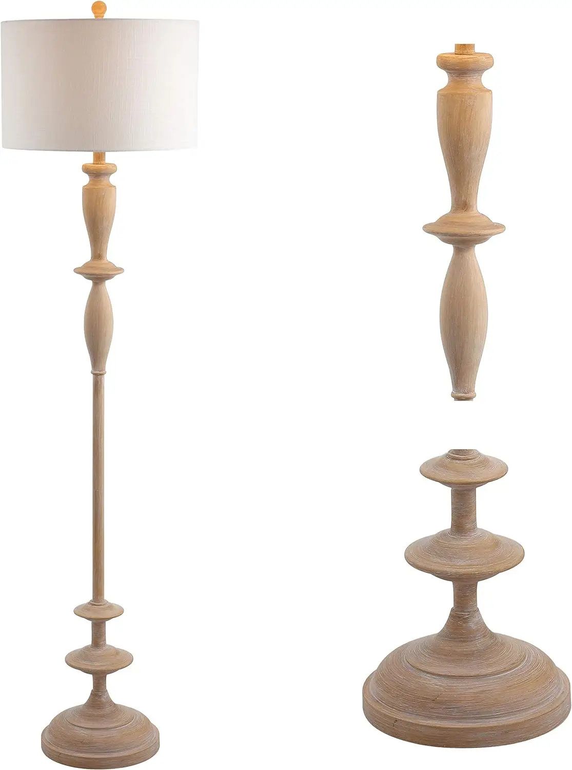

Aldrin 63.5" Resin LED Floor Lamp, Traditional, Transitional, Office, Living Room, Family Room, Dining Room, Bedroom, Hallwa