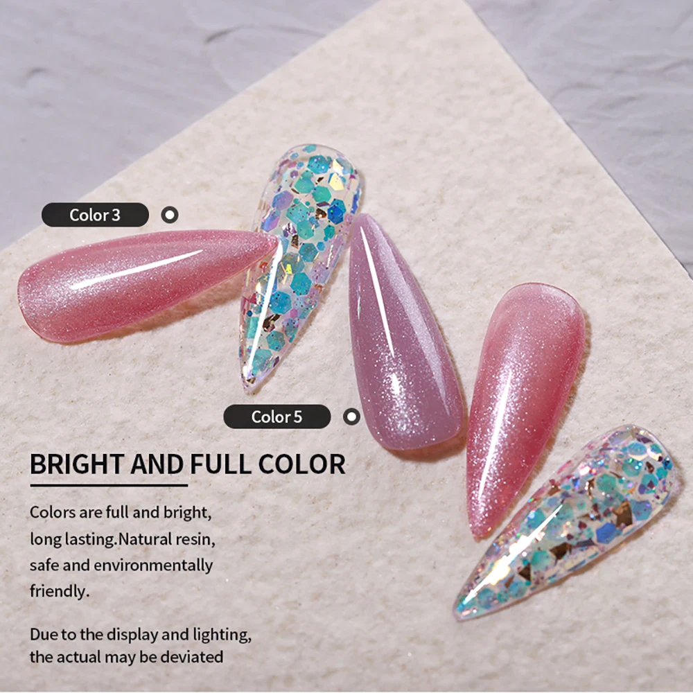 Vendeeni 9 색 글리터 파우더 젤 매니큐어 세미 퍼머넌트 uv led 담그기 젤 래커 프라이머 네일 아트 젤 바니시 15ml