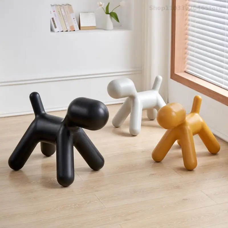 Nordic Style Blow Dog Style Children's Chair Simple Household Living Room Small Stool Animal Seat Kindergarten Cartoon Puppy