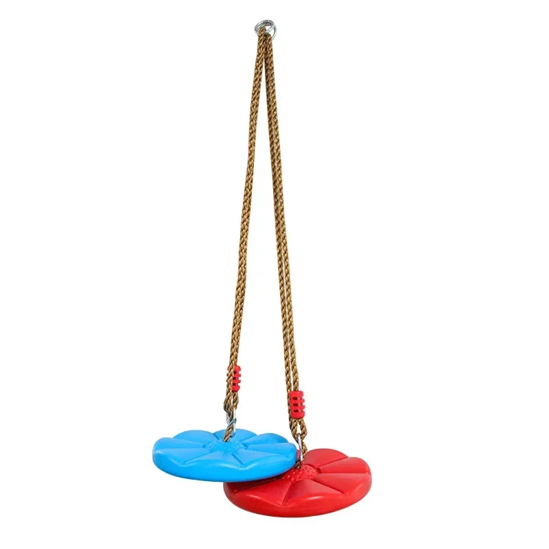 Children's Disc Swing Kid Indoor and Outdoor Sports Red Blue Thickened Octagonal Petal Swing Hanging Swing Toys Rocking Chair 6