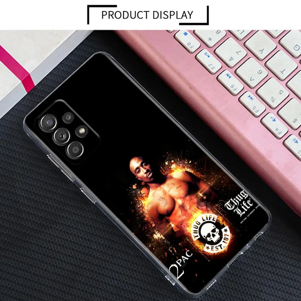 2PAC Tupac Shakur Gangsta Rapper Clear Phone Case