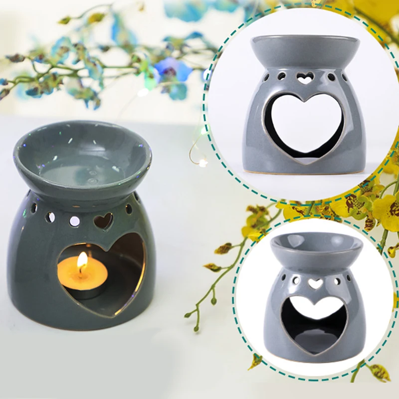 Unique Handmade Ceramic Wax Burner, White Minimalist Wax Melters