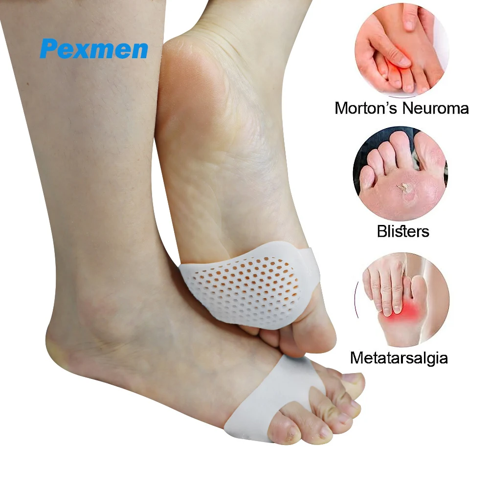 Pexmen 2Pcs Soft Metatarsal Pads Ball Of Foot Cuscini Gel Avampiede Pad Per Metatarsalgia Sollievo Dal Dolore Mortons Neuroma E Callus