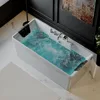67" x 31.5" Freestanding Whirlpool Tub, 560W Stand Alone Jetted Bathtub, 70 Gallons, Rectangle,Ideal for Big-Boned or Busty 1