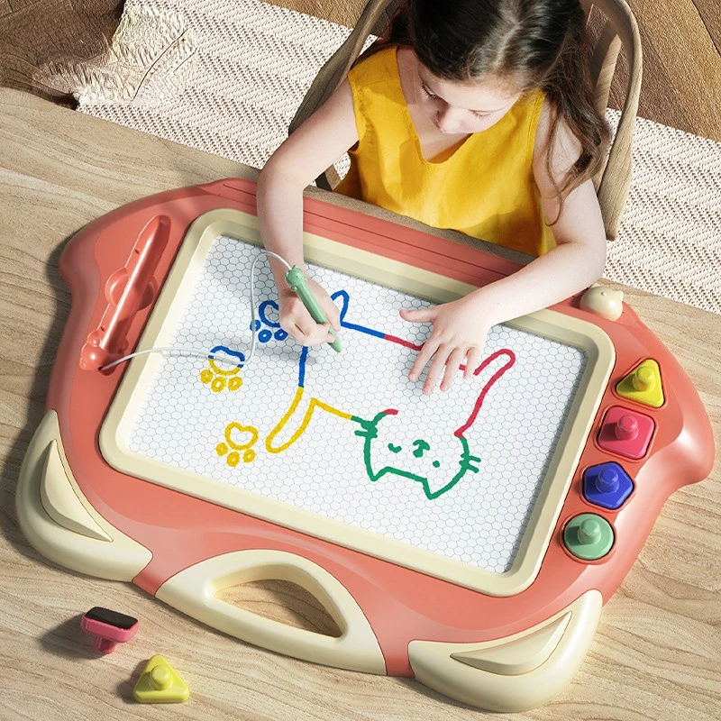 44*38cm Big Size Magnetic Drawing Graffiti Board Toys Kids Sketch Pad  Doodle Cartoon Painting With Pen Toy Learning Reusable Toy 