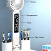 Rechargeable Table Lamp for Study, Desk Lamp Reading Light Led Table Light with Fan, Led Clock Dispaly Reading Lamp 3