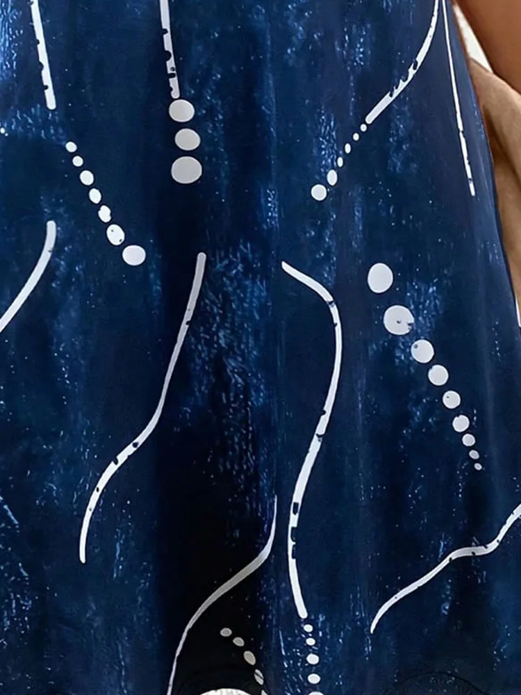 Casual Summer Boho Geometric Line Pattern Sleeveless Cami Dress S0f7115749fd140a5badaa4aee68f778b2